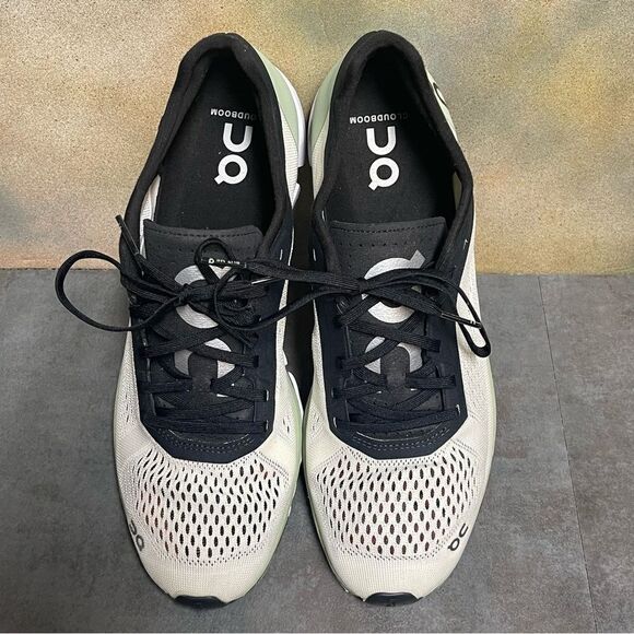 On Cloudboom Women's White / Black / Sage Running Shoes Size 10 - Picture 13 of 14